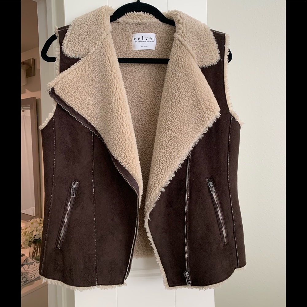 Velvet by Graham and Spencer faux fur vest